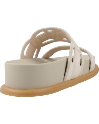LIU JO LOREN 06 PLATFORM SLIDES WITH WIDE STRAPS ECRU BEIGE ECRU