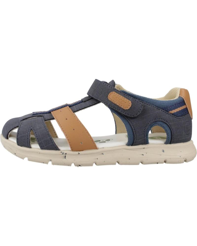 CHICCO CLARINETTO BLUE SANDALS WITH BROWN DETAILS 800