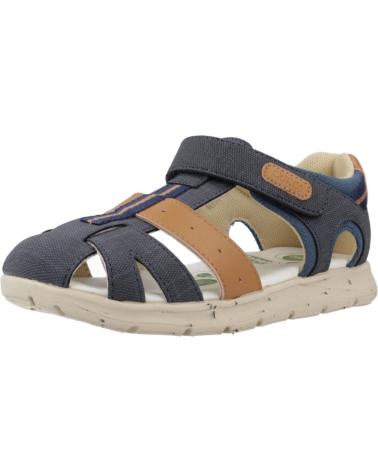 CHICCO CLARINETTO BLUE SANDALS WITH BROWN DETAILS 800