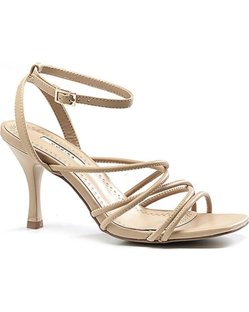 Sandalias de Mujer CORINA SANDALIA TACON TIRAS VARIOS M2220 BEIGE