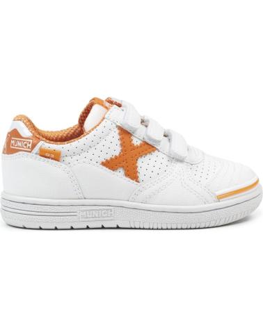 MUNICH G-3 KID VCCO 444 VELCRO WHITE-ORANGE BLANCO-NARANJA