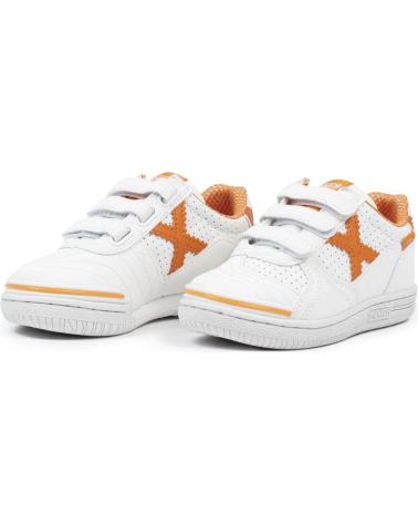 MUNICH G-3 KID VCCO 444 VELCRO WHITE-ORANGE BLANCO-NARANJA