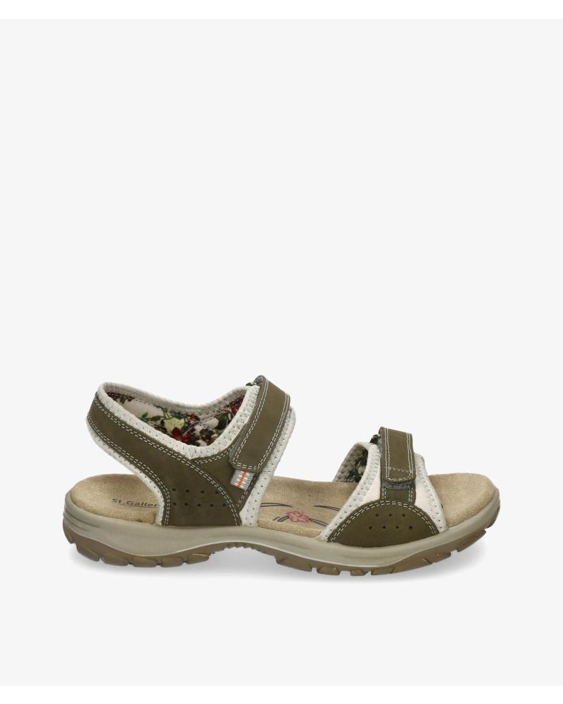 ST. GALLEN GENIL KAKI LEDERSANDALE KAKI