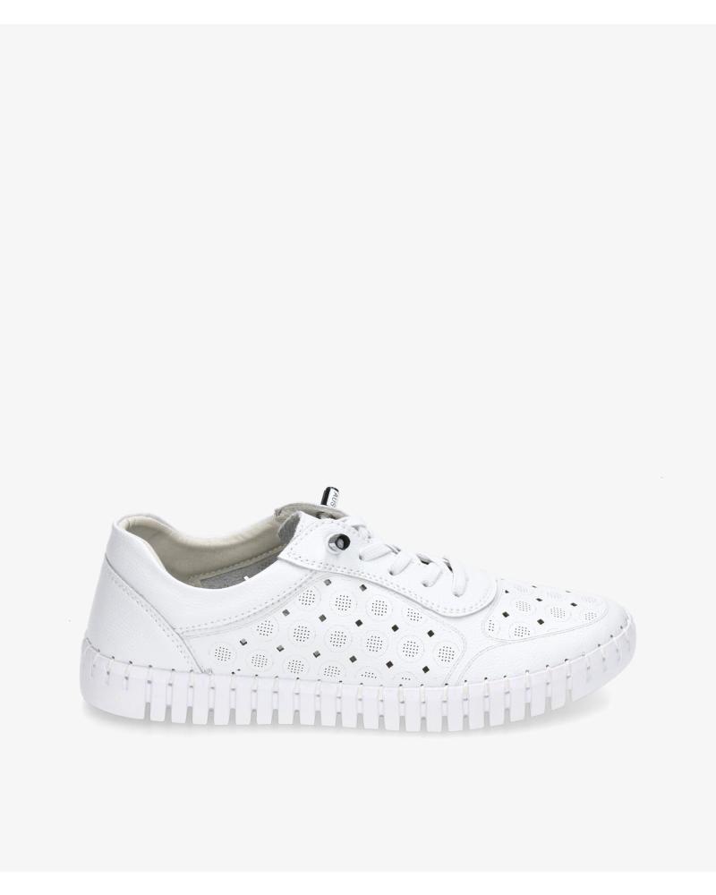 ST. GALLEN SNEAKERS IN PELLE CUCITA SOFT LASER BIANCHE BLANCO