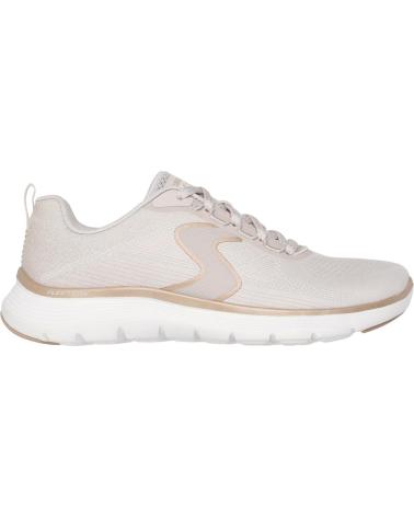 TÊNIS CASUAL SKECHERS FLEX APPEAL 5.0 BEGE BEIGE