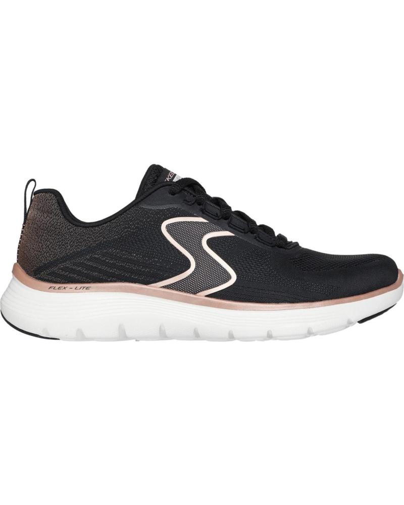 TÊNIS CASUAL SKECHERS FLEX APPEAL 5.0 PRETAS NEGRO