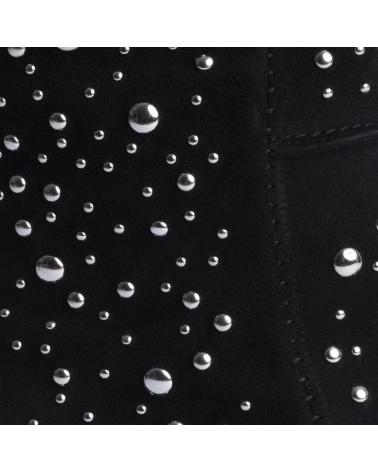 ZADIG AND VOLTAIRE HOHE WILDLEDERSTIEFEL SWCT00791 MIT NIETEN SCHWARZ NEGRO