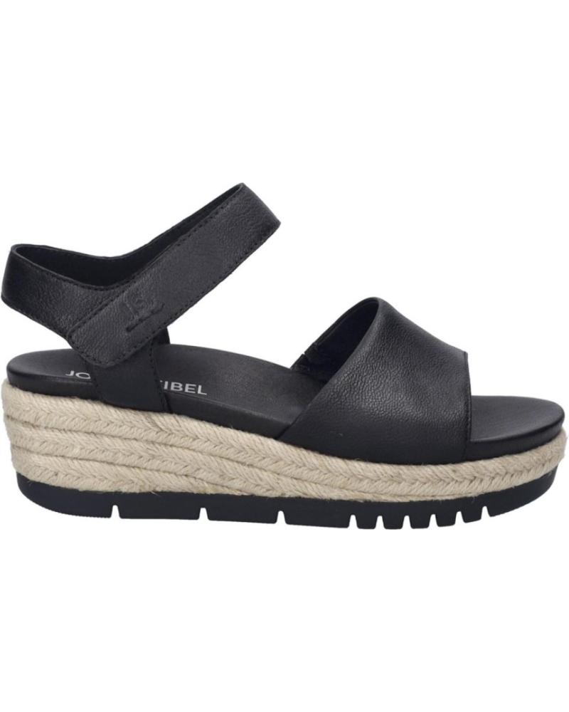 JOSEP SEIBEL MIRANDA-02 BLACK LEATHER SANDALS NEGRO
