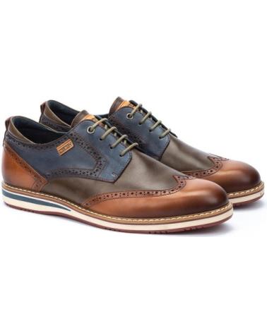 PIKOLINOS ÁVILA M1T - BRAUNE LEDER-SCHNÜRSCHUHE MARRóN