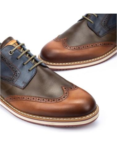 PIKOLINOS ÁVILA M1T - BRAUNE LEDER-SCHNÜRSCHUHE MARRóN