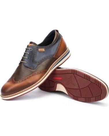 PIKOLINOS ÁVILA M1T - BRAUNE LEDER-SCHNÜRSCHUHE MARRóN