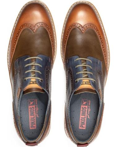 PIKOLINOS ÁVILA M1T - BRAUNE LEDER-SCHNÜRSCHUHE MARRóN