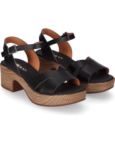 SANDALIAS PLATAFORMA CHIKA10 GERSEI 5625 NEGRO CON TACÓN NEGRO-BLACK