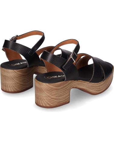 SANDALIAS PLATAFORMA CHIKA10 GERSEI 5625 NEGRO CON TACÓN NEGRO-BLACK