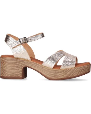 SANDALIAS CHIKA10 ST GERSEI 5625 PLATINO ORO CON TACÓN BLOQUE PLATINO-LG GOLD