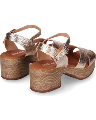 SANDALIAS CHIKA10 ST GERSEI 5625 PLATINO ORO CON TACÓN BLOQUE PLATINO-LG GOLD