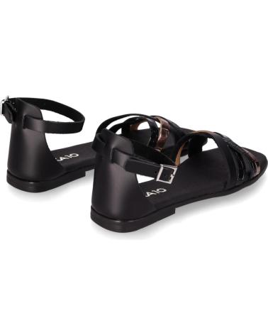 SANDALIAS CHIKA10 MARQUESA 5554 NEGRO CON TIRAS BI-TONO NEGRO-BLACK