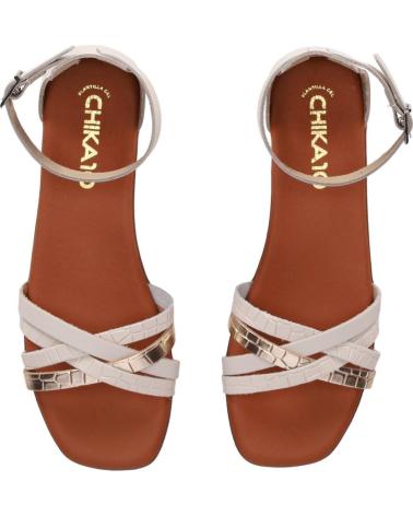 SANDALIA PLANA CHIKA10 MARQUESA 5554 HIELO-SNOW CON TIRAS CRUZADAS HIELO-SNOW