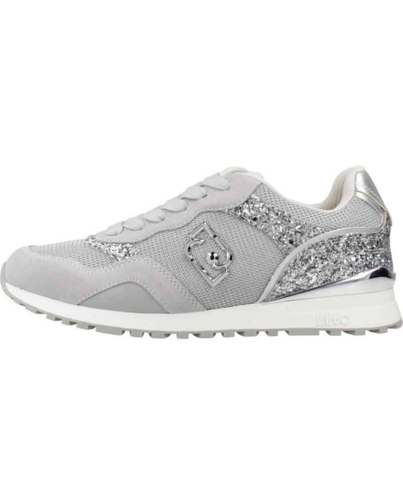 TÊNIS LIU JO MAXI WONDER LOW 02 CINZA PRATA SILVER