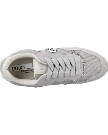 TÊNIS LIU JO MAXI WONDER LOW 02 CINZA PRATA SILVER