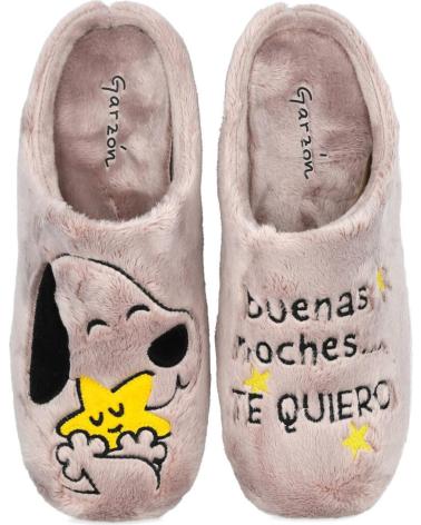 CHAUSSONS D'INTÉRIEUR GARZON SNOOPY POUR FEMME - ROSE ROSA