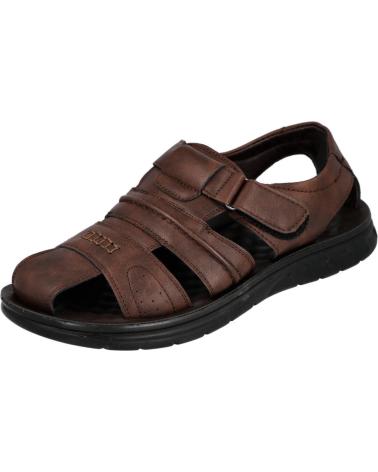 L&R SHOES ELEGANTE SANDALEN FÜR HERREN - BRAUN MARRóN