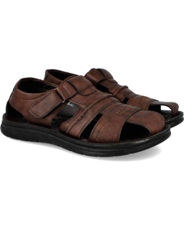 L&R SHOES ELEGANTE SANDALEN FÜR HERREN - BRAUN MARRóN