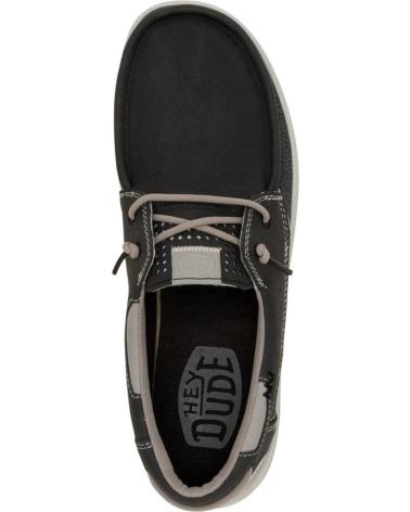HEY DUDE SAPATO NÁUTICO WELSH GRIP CLASSIC MESH HD43154 0NT PRETO NEGRO