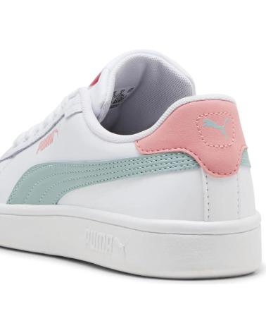 PUMA JSMASH V25 BLANC AVEC ROSE ET VERT D'EAU - PUZPJV2531BD BLANCO