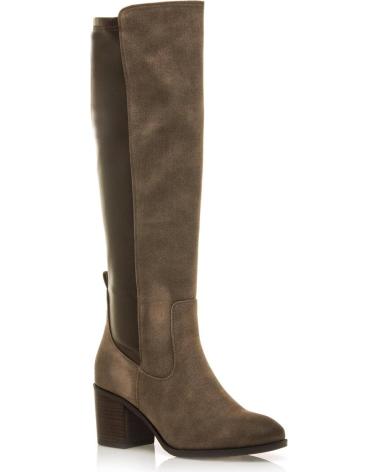 STIVALI ALTI MTNG 55251 MARRONI CON GAMBALE ELASTICO E TACCO LARGO MARRóN