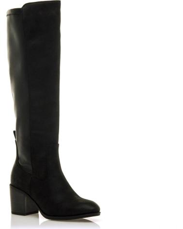 BOTAS ALTAS MTNG 55251 NEGRAS CON CAÑA ELÁSTICA Y CREMALLERA NEGRO