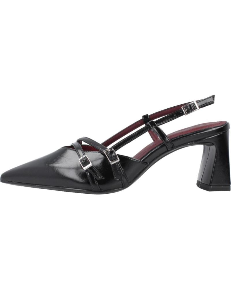 TAMARIS 29660 BLACK SLINGBACK PUMPS WITH POINTED TOE AND CRISS-CROSS STRAPS BLACK