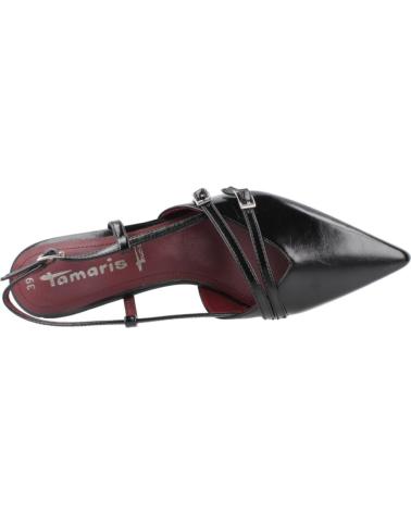TAMARIS 29660 BLACK SLINGBACK PUMPS WITH POINTED TOE AND CRISS-CROSS STRAPS BLACK