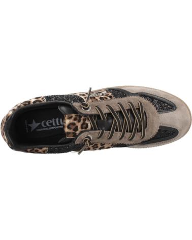 BASKETS CETTI C-1395 IMPRIMÉ ANIMAL DAIM PAILLETÉ NOIR | RÉF. SRA GLTNGR GLTNGR