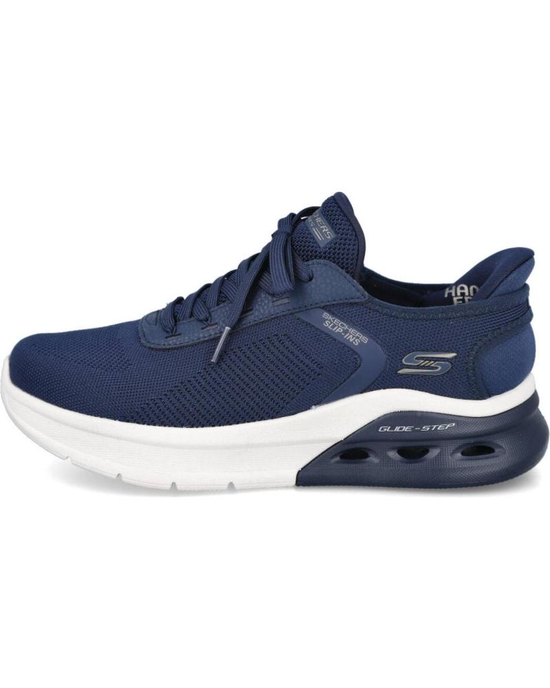 BASKETS SKECHERS SLIP-INS BOBS SPORT AR 118317 BLEU MARINE POUR HOMME MARINO