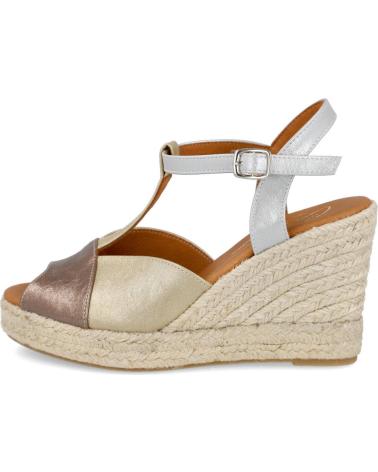 ESPADRILLAS CON ZEPPA CABRERA 83L-7 COMBINATO PLATINO METALLIZZATO COMBINADO PLATINO