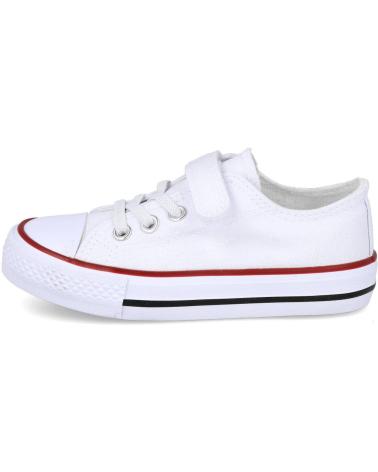 BASKETS EN TOILE L&R SHOES ABX02257 BLANCHES À FERMETURE ADHÉRENTE POUR ENFANT BLANCO