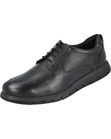 L&R SHOES BLACK LACE-UP SHOES FOR MEN NEGRO
