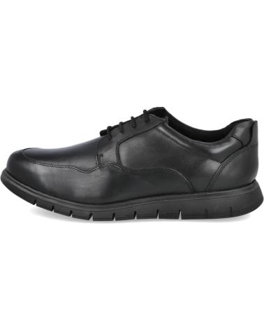 L&R SHOES BLACK LACE-UP SHOES FOR MEN NEGRO