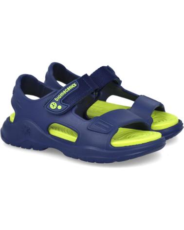 SANDALIA BIOMECANICS DEPORTIVA AZUL MARINO Y FLÚOR PARA NIÑO AZUL