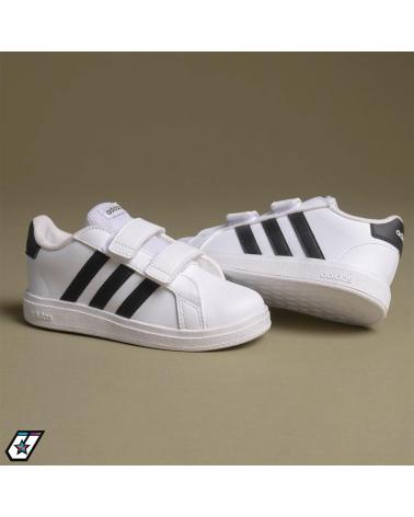 ADIDAS GRAND COURT 2.0 KLETTVERSCHLUSS TURNSCHUHE WEISS FÜR JUNGEN BLANCO