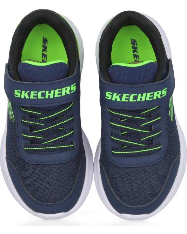 SKECHERS SPORTSCHUHE FÜR KINDER BLAU UND GRÜN MIT KLETTVERSCHLUSS AZUL