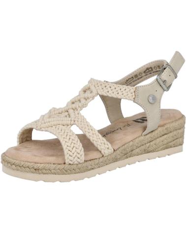 SANDALI CON ZEPPA XTI CON FASCE INTRECCIATE BEIGE BEIG