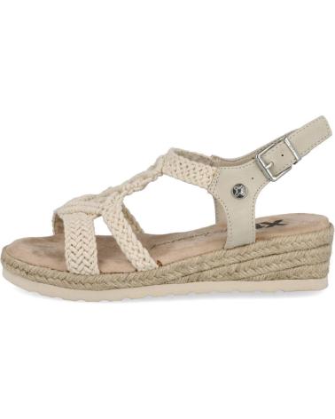 SANDALI CON ZEPPA XTI CON FASCE INTRECCIATE BEIGE BEIG