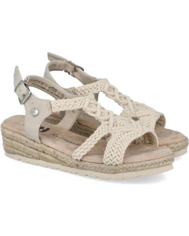 SANDALI CON ZEPPA XTI CON FASCE INTRECCIATE BEIGE BEIG