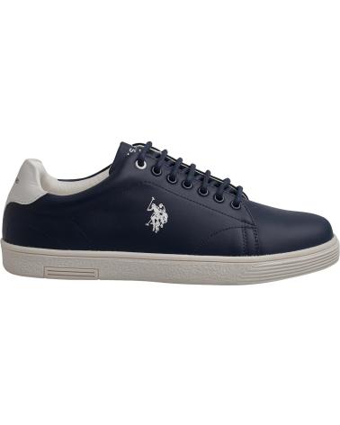 U.S. POLO ASSN. HUMMER0014L1 NAVY BLUE LEATHER SHOES AZUL MARINO