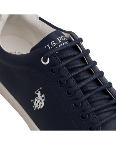 U.S. POLO ASSN. HUMMER0014L1 NAVY BLUE LEATHER SHOES AZUL MARINO