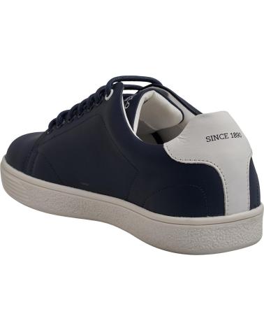 U.S. POLO ASSN. HUMMER0014L1 NAVY BLUE LEATHER SHOES AZUL MARINO