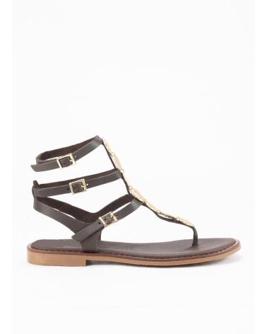 SANDALO PIATTO KESLEM MARRONE MARRON