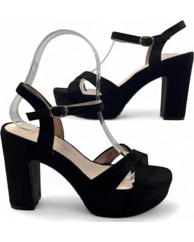 TIMBOS 190J65 SCHWARZE PLATEAU-SANDALETTE MIT ABSATZ NEGRO